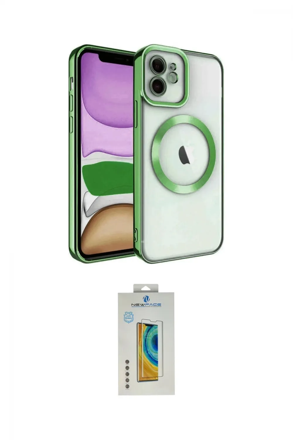 ieg™ iPhone 12 Kılıf Nova Işık Özel Seri - Siyah Polymer Nano Ekran Koruyucu