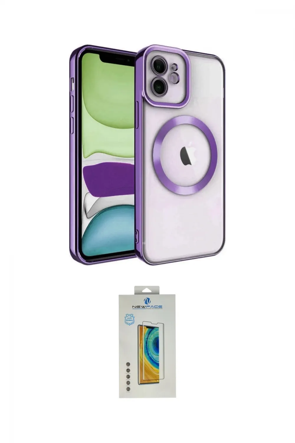 ieg™ iPhone 12 Kılıf Nova Işık Özel Seri - Siyah Polymer Nano Ekran Koruyucu