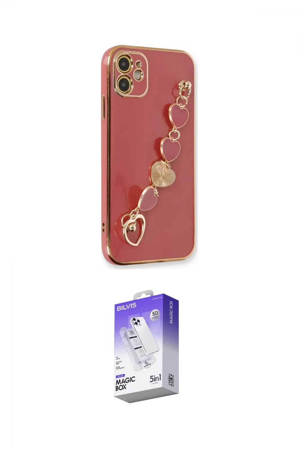 ieg™ iPhone 12 Kılıf Nova Işık Prime - Siyah Bilvis 5in1 3D Magic Cam Ekran Koruyucu