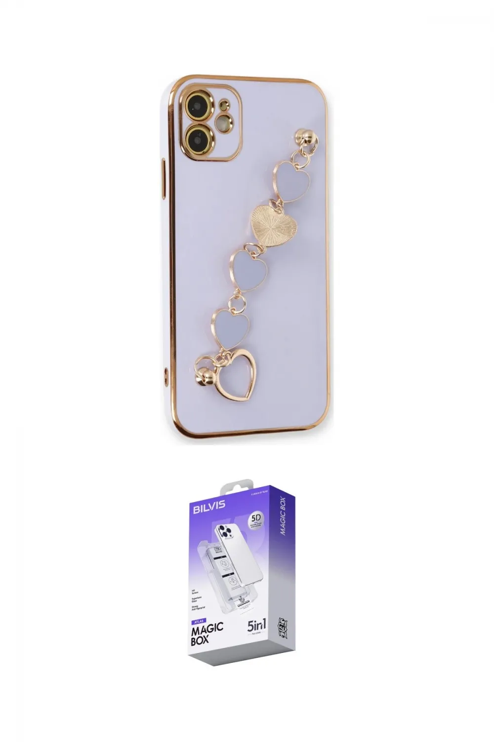ieg™ iPhone 12 Kılıf Nova Işık Prime - Siyah Bilvis 5in1 3D Magic Cam Ekran Koruyucu
