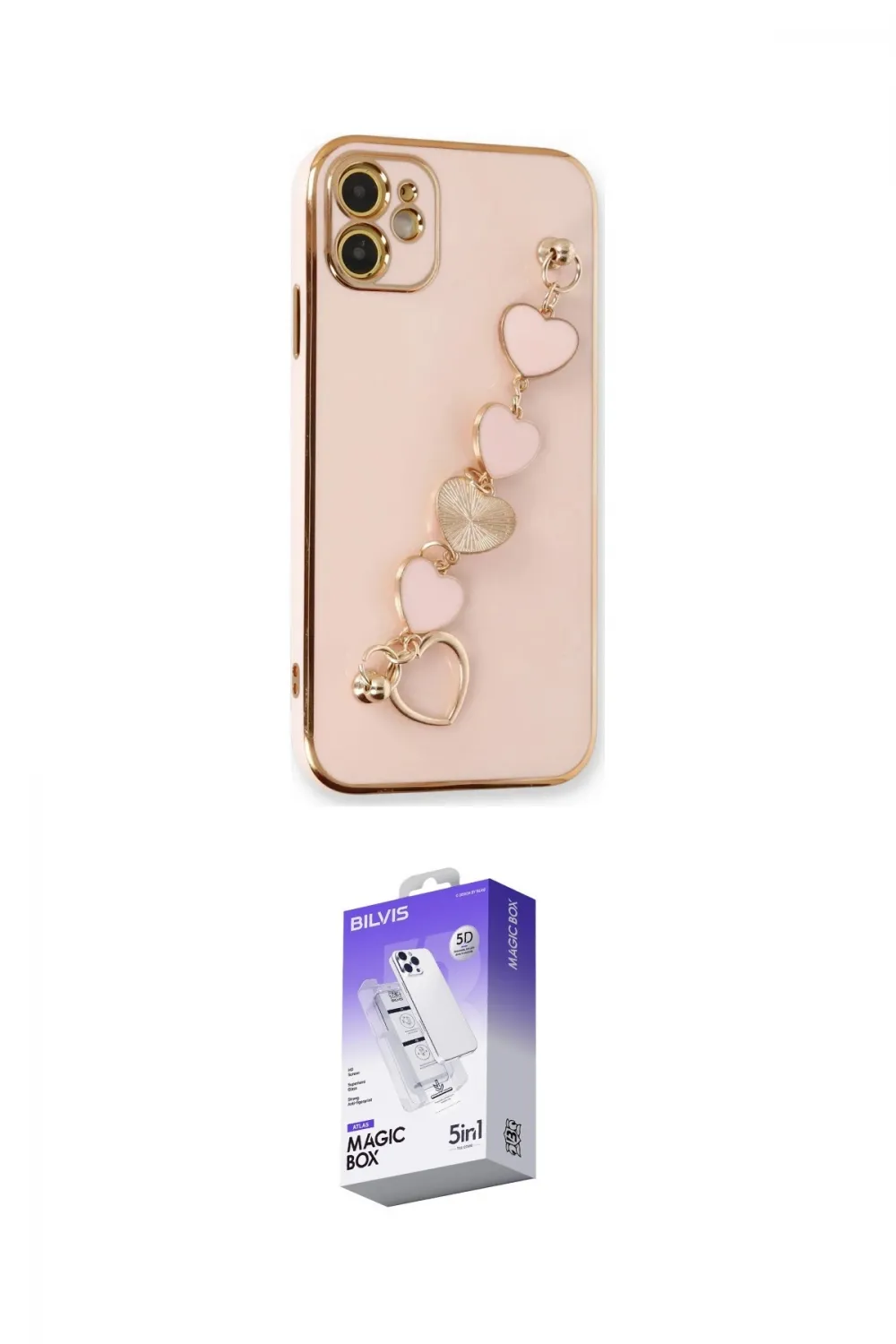 ieg™ iPhone 12 Kılıf Nova Işık Prime - Siyah Bilvis 5in1 3D Magic Cam Ekran Koruyucu