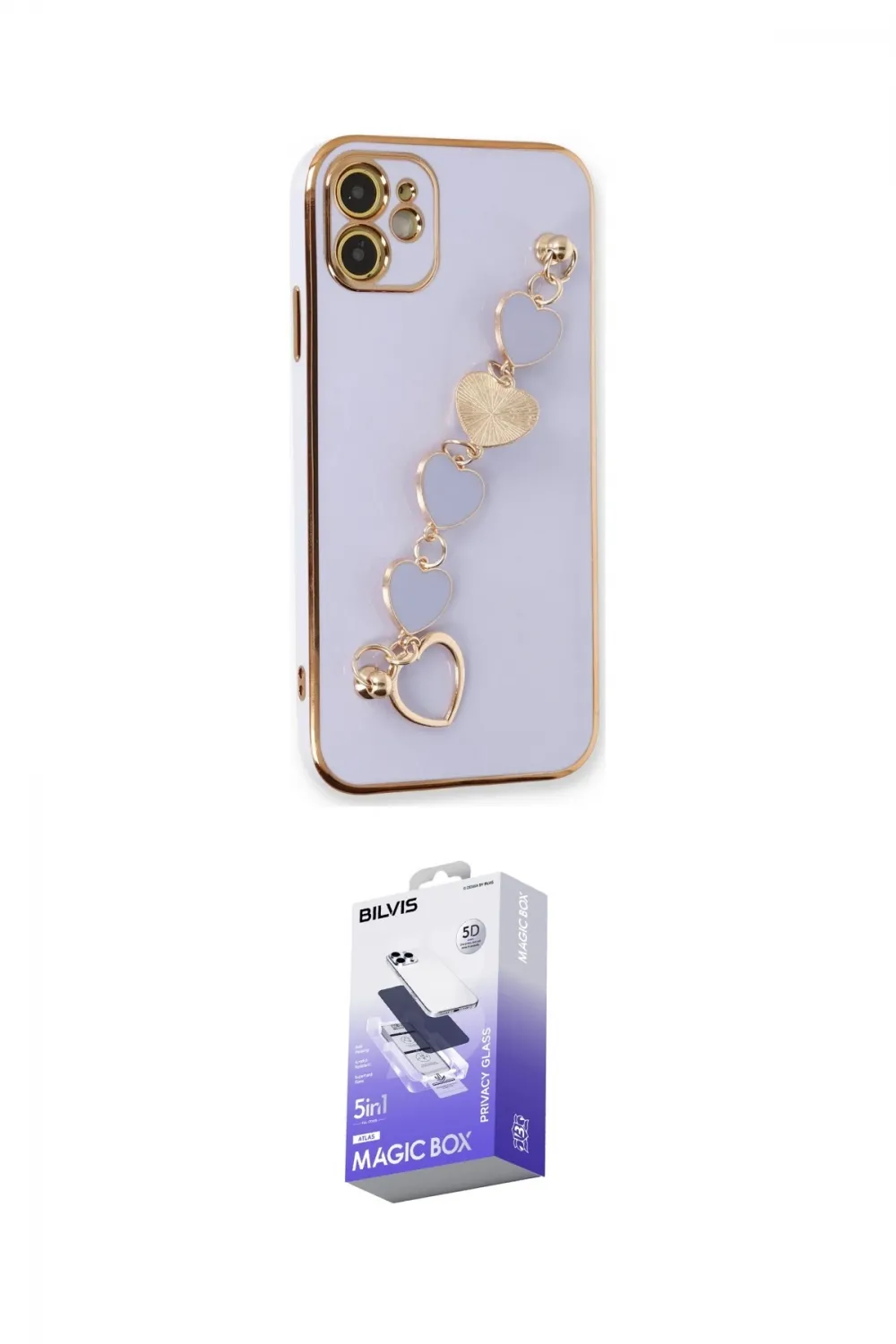 ieg™ iPhone 12 Kılıf Nova Işık Prime - Siyah Bilvis 5in1 5D Magic Hayalet Cam Ekran Koruyucu