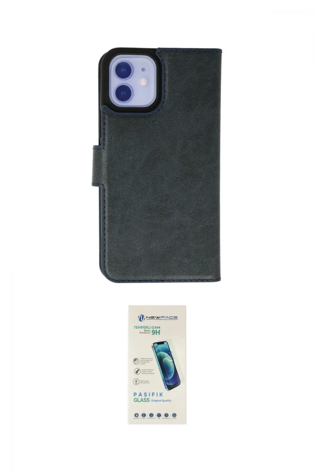 ieg™ iPhone 12 Kılıf Siluet Işık Serisi - Şeffaf Pasifik Cam Ekran Koruyucu