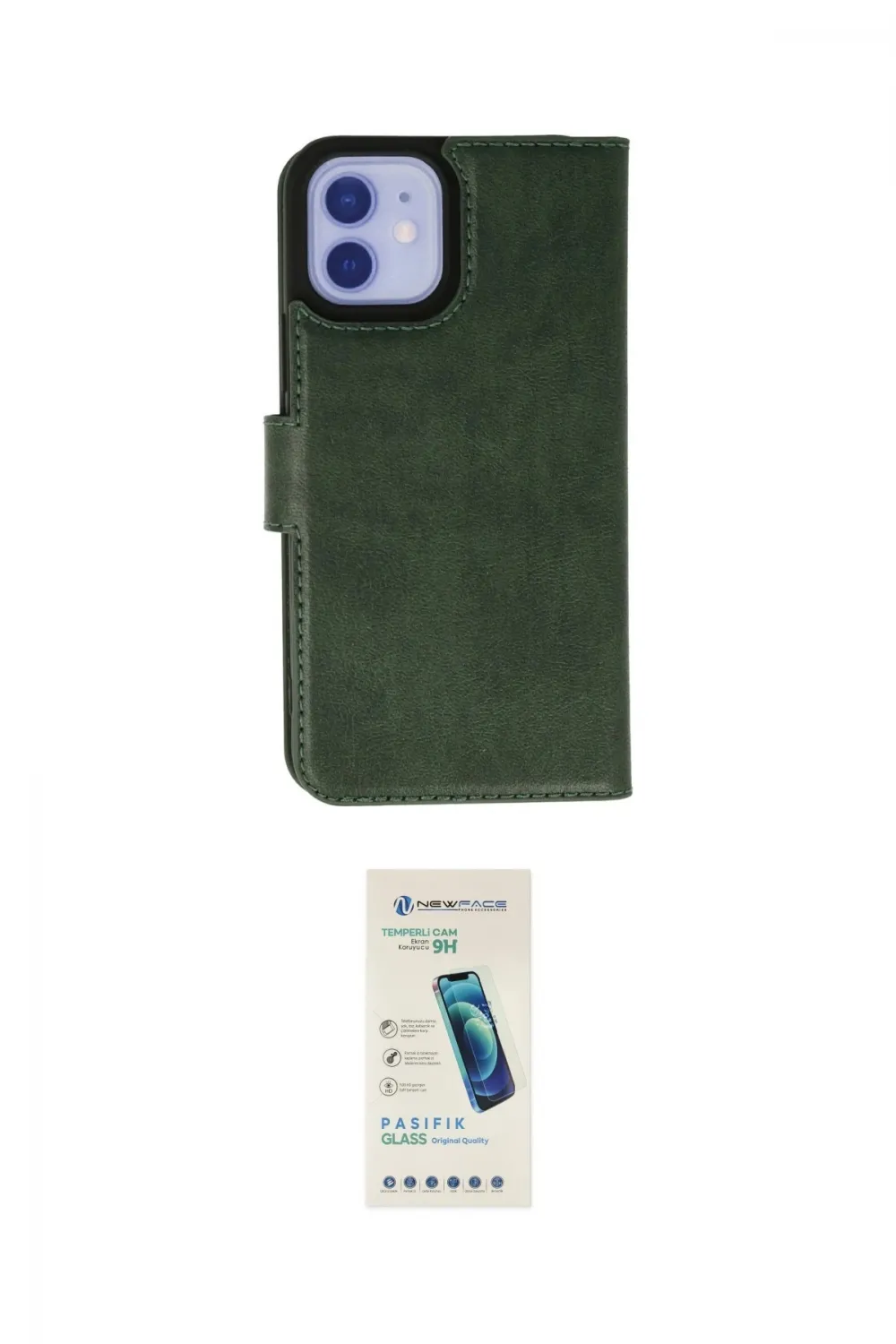 ieg™ iPhone 12 Kılıf Siluet Işık Serisi - Şeffaf Pasifik Cam Ekran Koruyucu