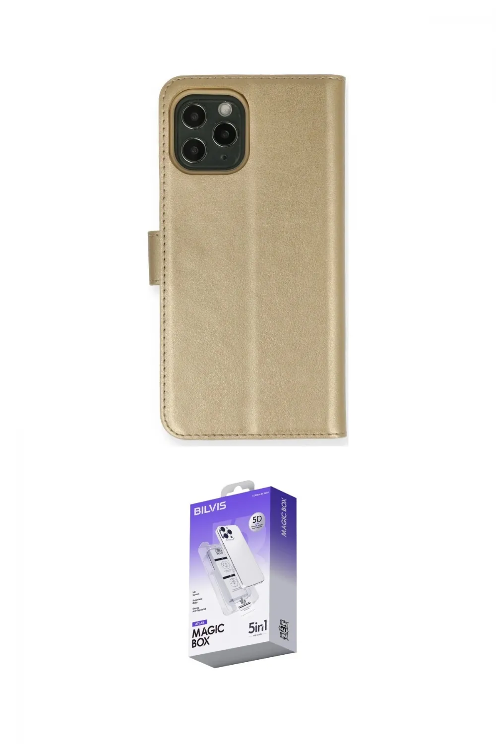 ieg™ iPhone 12 Kılıf Siluet Işık Serisi - Siyah Bilvis 5in1 3D Magic Cam Ekran Koruyucu