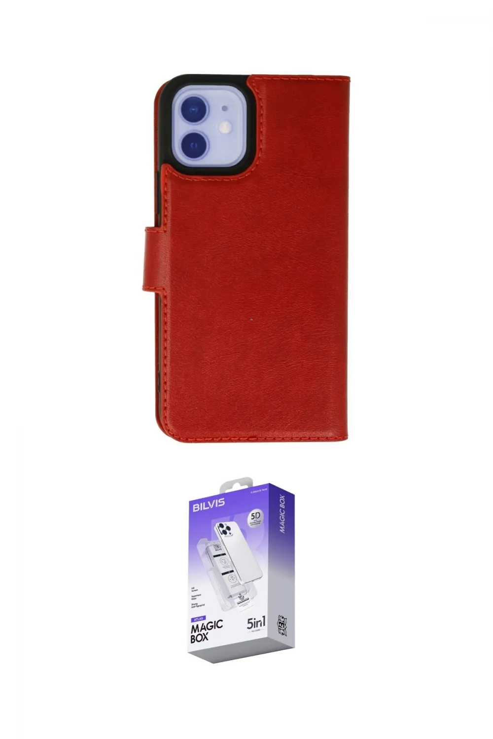 ieg™ iPhone 12 Kılıf Siluet Işık Serisi - Siyah Bilvis 5in1 3D Magic Cam Ekran Koruyucu