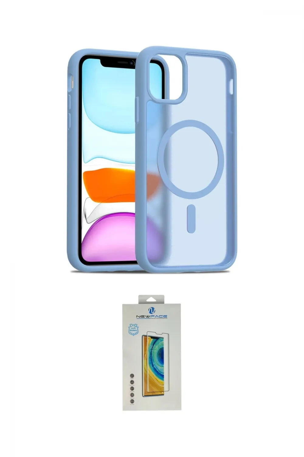 ieg™ iPhone 12 Kılıf Siluet Minimal Prime - Siyah Polymer Nano Ekran Koruyucu