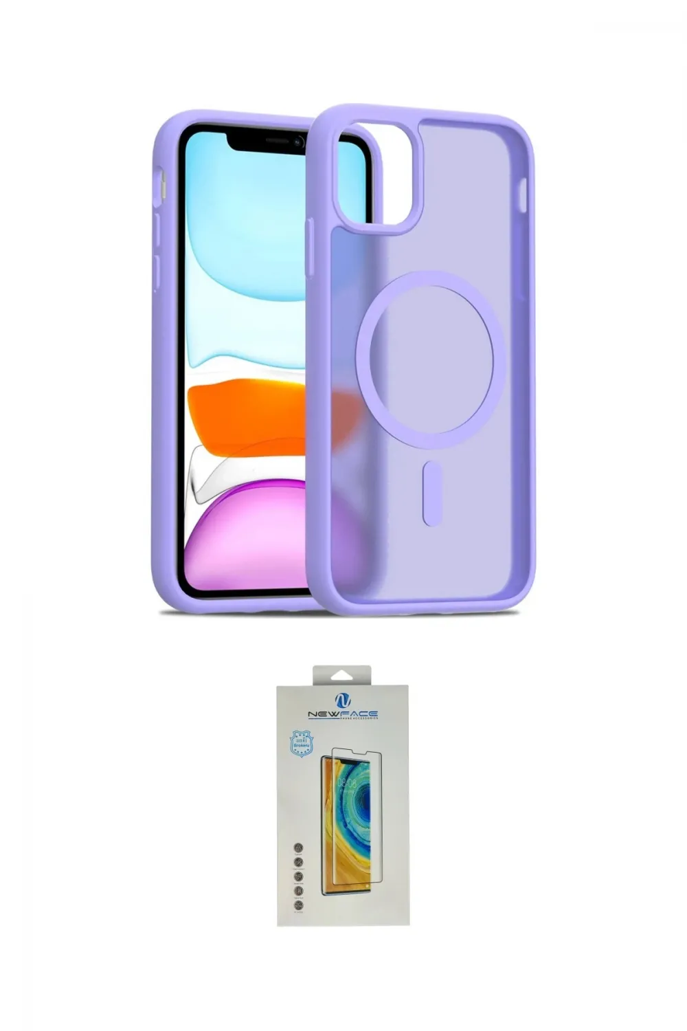 ieg™ iPhone 12 Kılıf Siluet Minimal Prime - Siyah Polymer Nano Ekran Koruyucu