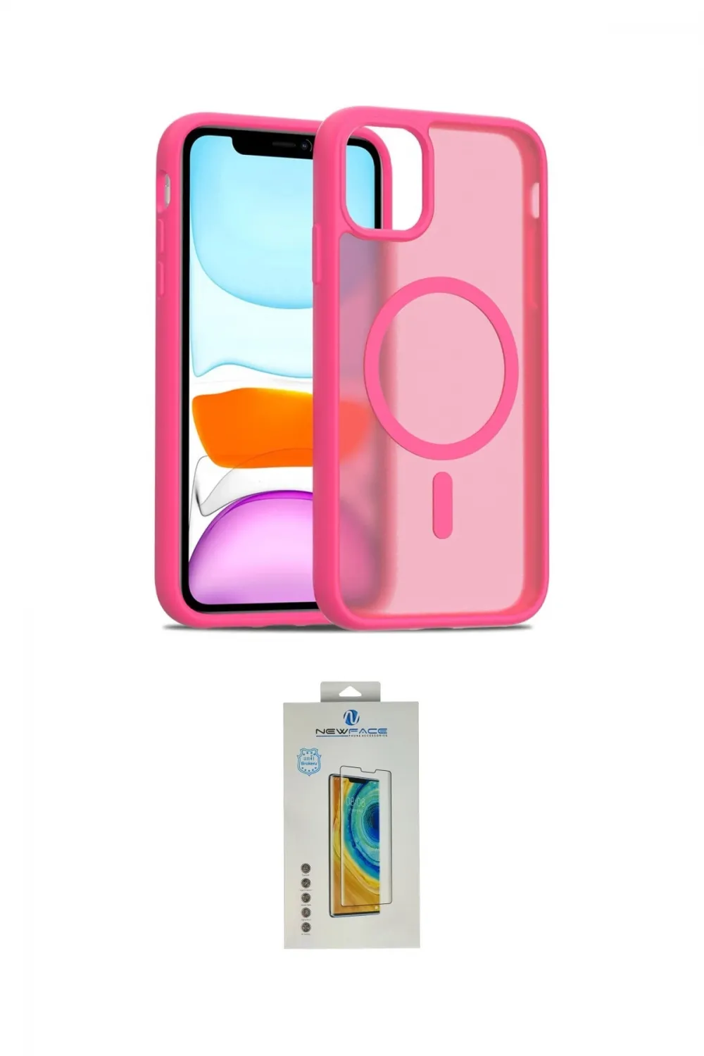 ieg™ iPhone 12 Kılıf Siluet Minimal Prime - Siyah Polymer Nano Ekran Koruyucu