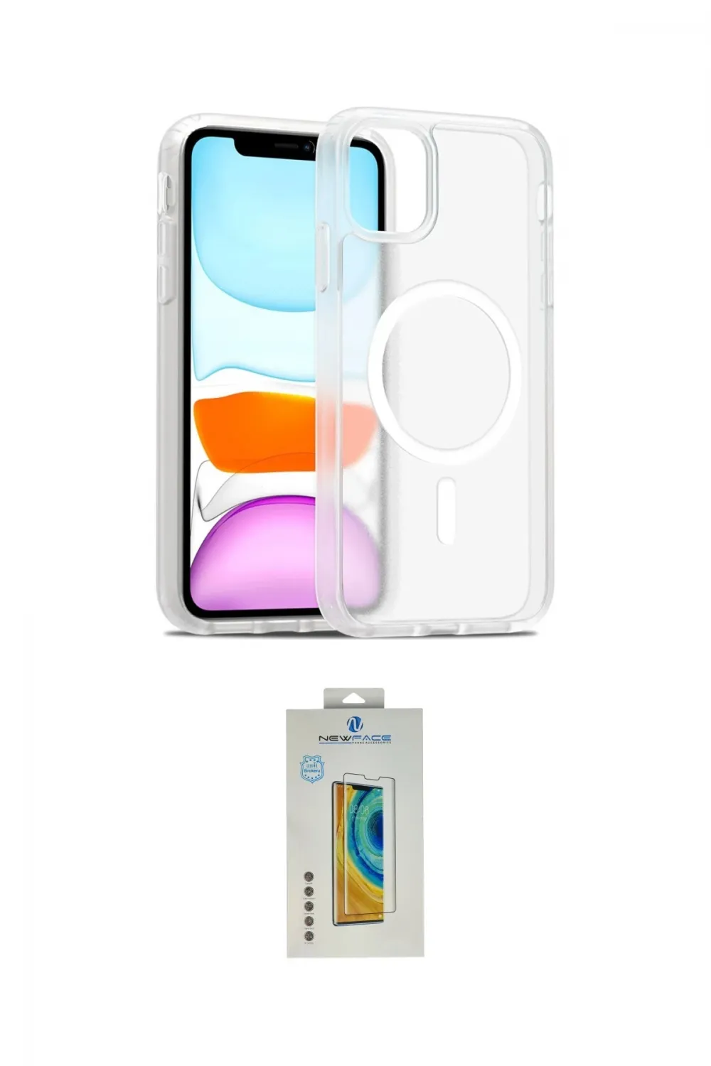 ieg™ iPhone 12 Kılıf Siluet Minimal Prime - Siyah Polymer Nano Ekran Koruyucu