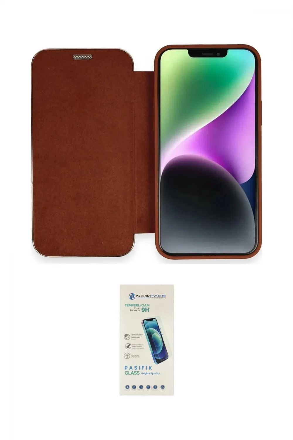 ieg™ iPhone 12 Kılıf Siluet Minimal Serisi - Şeffaf Pasifik Cam Ekran Koruyucu