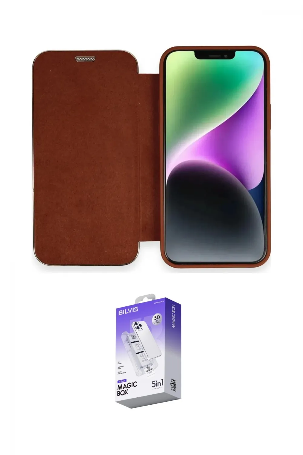 ieg™ iPhone 12 Kılıf Siluet Minimal Serisi - Siyah Bilvis 5in1 3D Magic Cam Ekran Koruyucu
