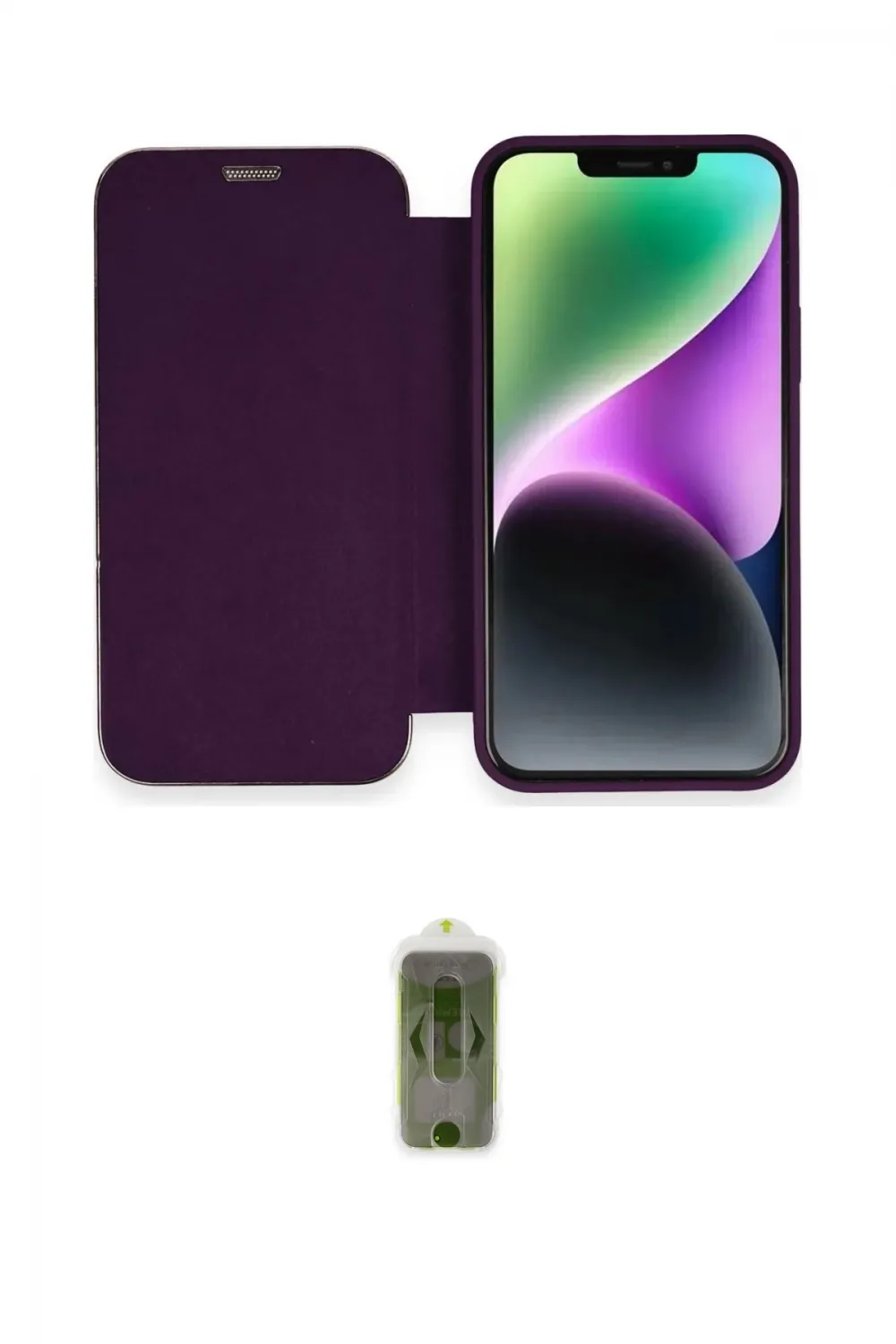 ieg™ iPhone 12 Kılıf Siluet Minimal Serisi - Siyah Joko Magic 5D Hayalet Cam