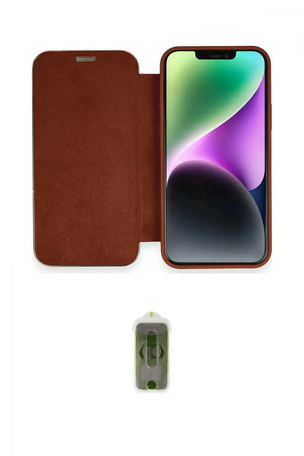 ieg™ iPhone 12 Kılıf Siluet Minimal Serisi - Siyah Joko Magic 5D Hayalet Cam