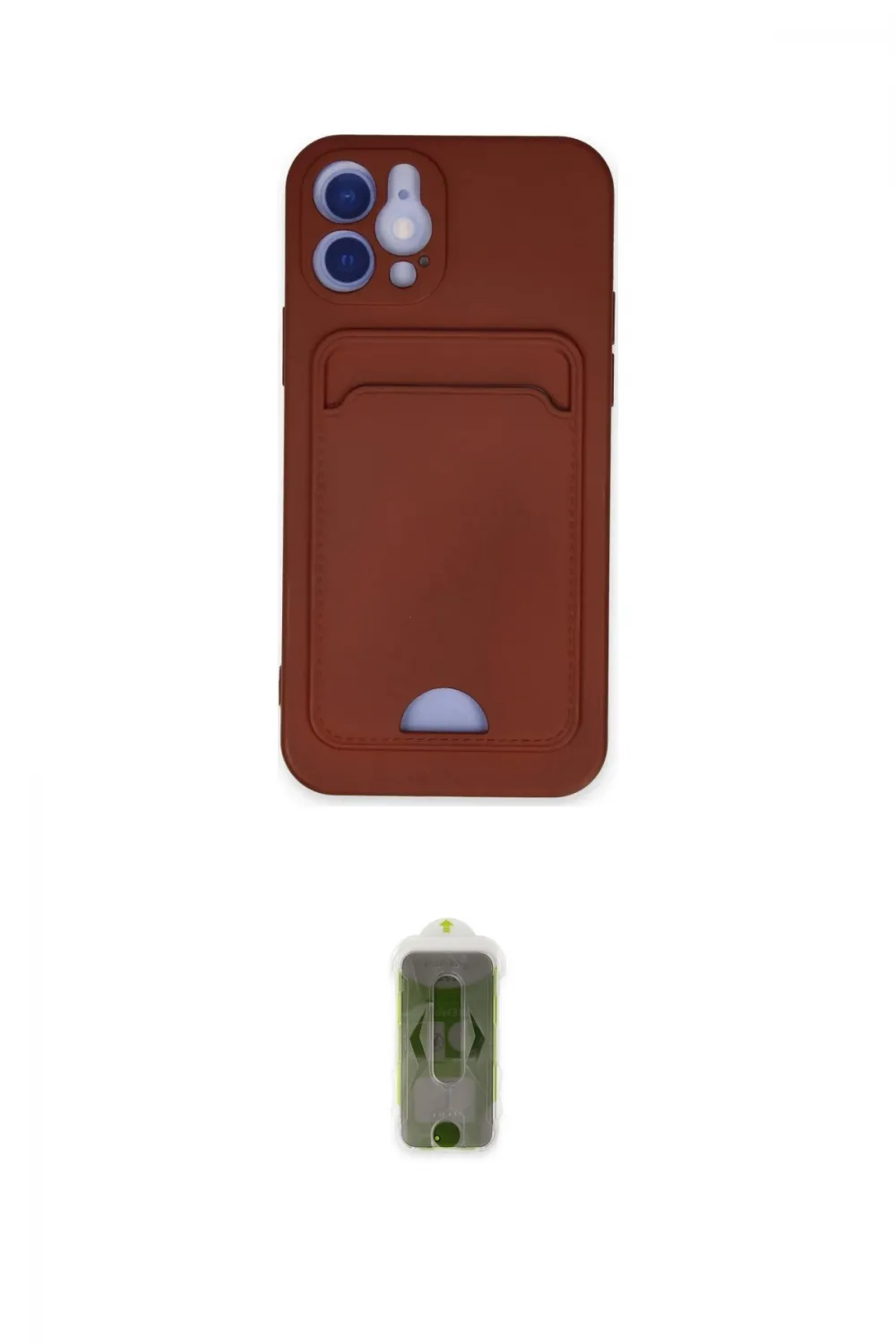 ieg™ iPhone 12 Kılıf Vadi Çizgi Prime - Siyah Joko Magic 5D Hayalet Cam