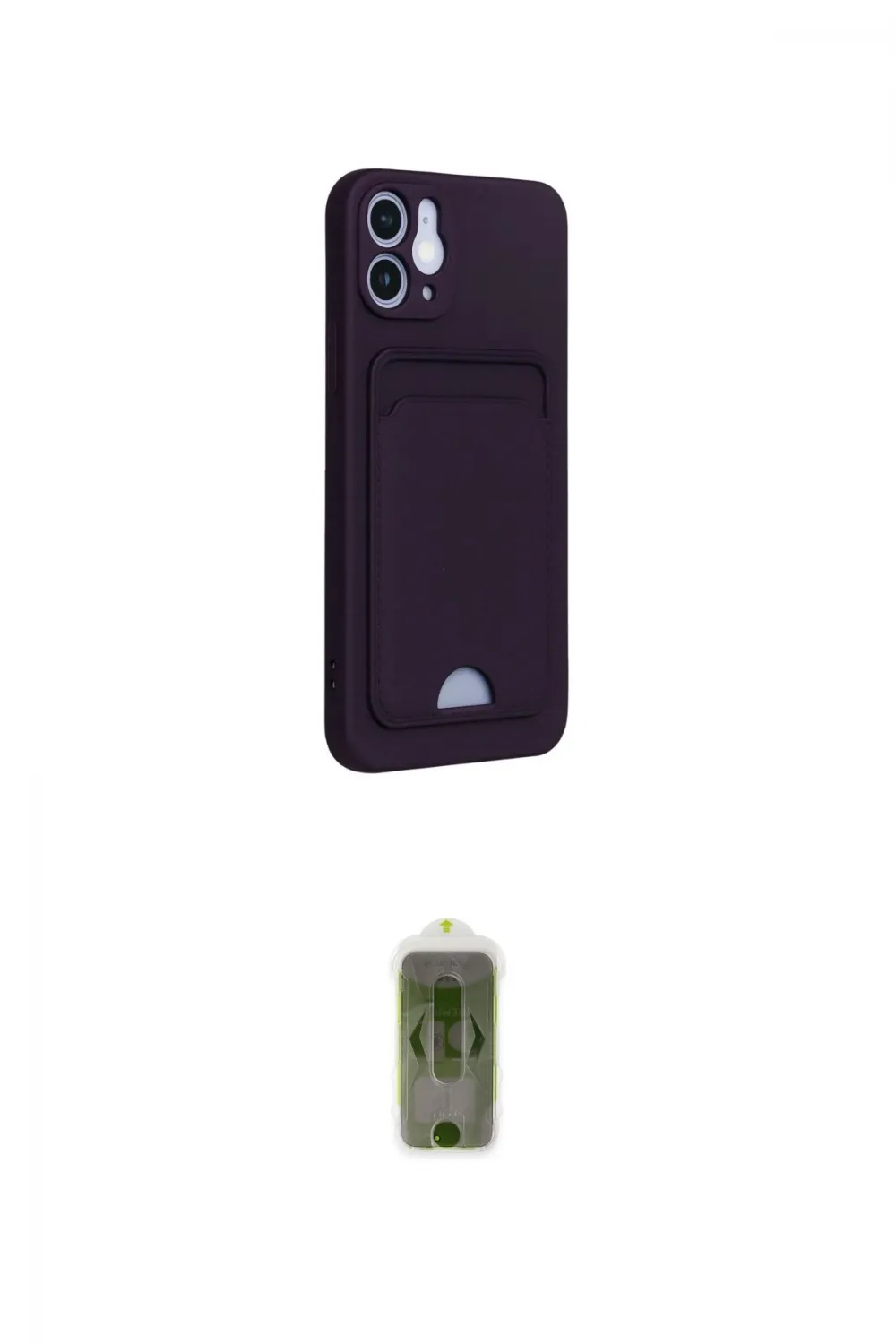 ieg™ iPhone 12 Kılıf Vadi Çizgi Prime - Siyah Joko Magic 5D Hayalet Cam