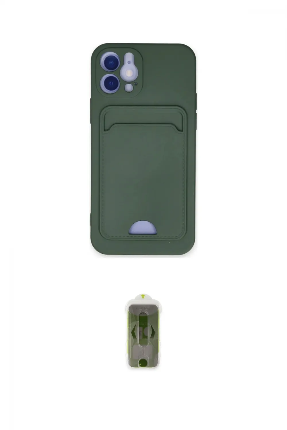 ieg™ iPhone 12 Kılıf Vadi Çizgi Prime - Siyah Joko Magic 5D Hayalet Cam