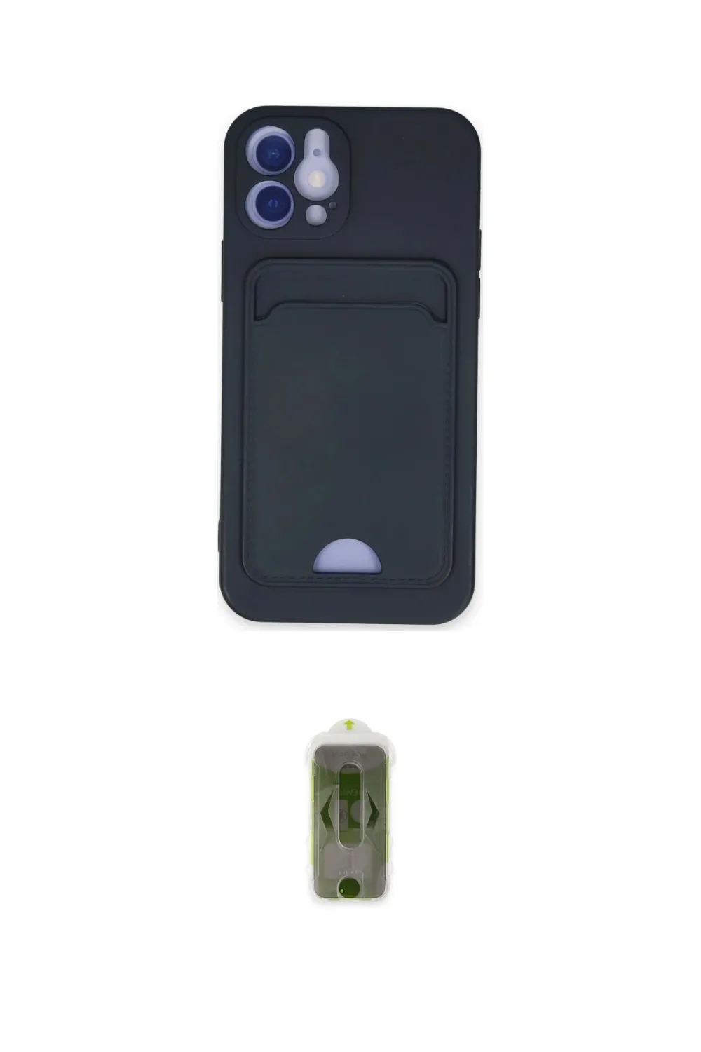 ieg™ iPhone 12 Kılıf Vadi Çizgi Prime - Siyah Joko Magic 5D Hayalet Cam