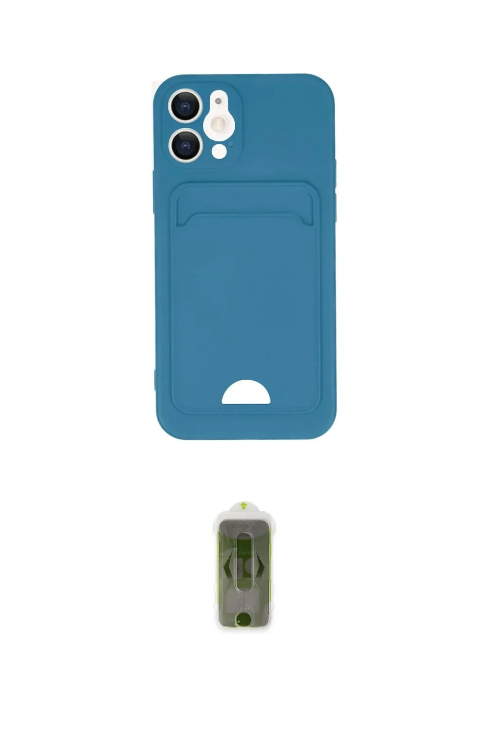 ieg™ iPhone 12 Kılıf Vadi Çizgi Prime - Siyah Joko Magic 5D Hayalet Cam