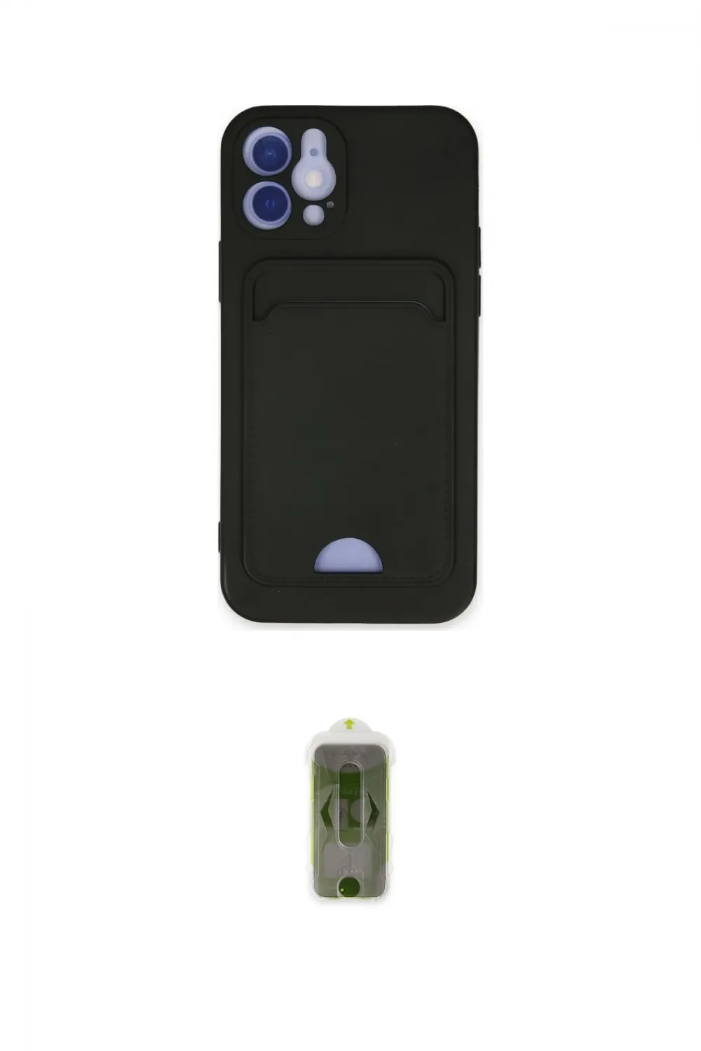 ieg™ iPhone 12 Kılıf Vadi Çizgi Prime - Siyah Joko Magic 5D Hayalet Cam