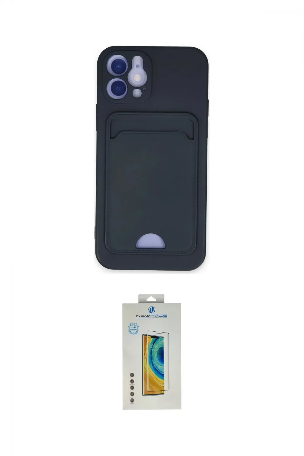 ieg™ iPhone 12 Kılıf Vadi Çizgi Prime - Siyah Polymer Nano Ekran Koruyucu