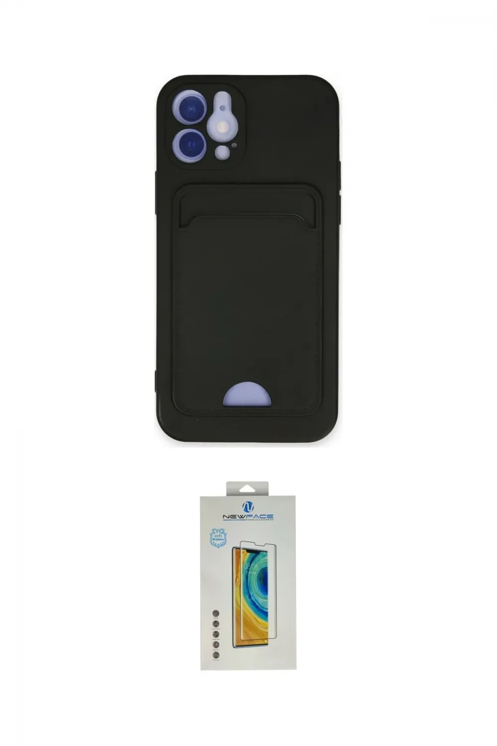 ieg™ iPhone 12 Kılıf Vadi Çizgi Prime - Siyah Polymer Nano Ekran Koruyucu