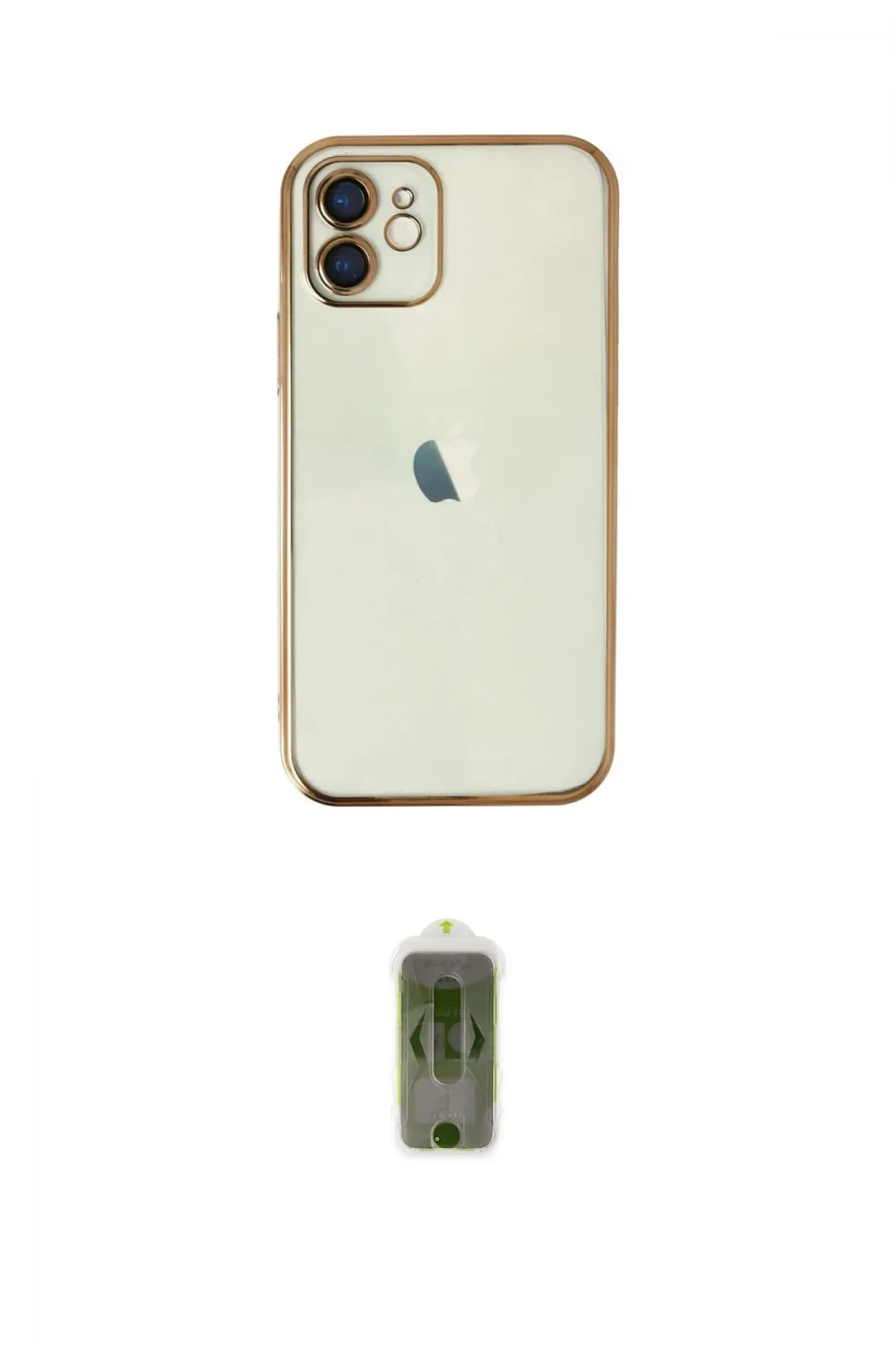 ieg™ iPhone 12 Kılıf Vadi Minimal - Siyah Joko Magic 5D Hayalet Cam
