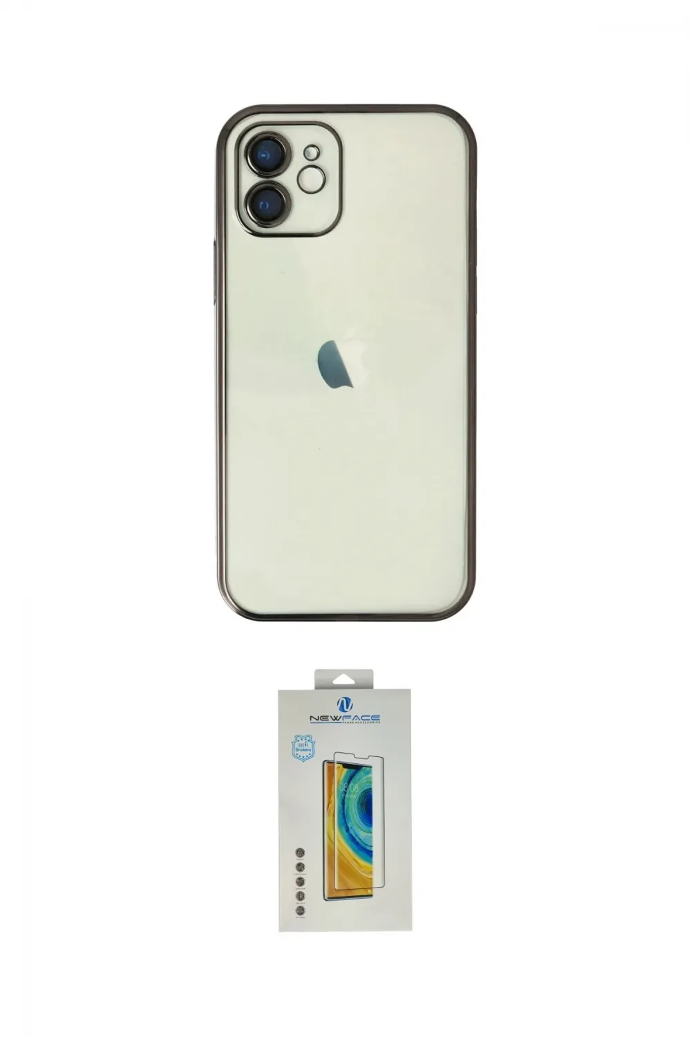 ieg™ iPhone 12 Kılıf Vadi Minimal - Siyah Polymer Nano Ekran Koruyucu