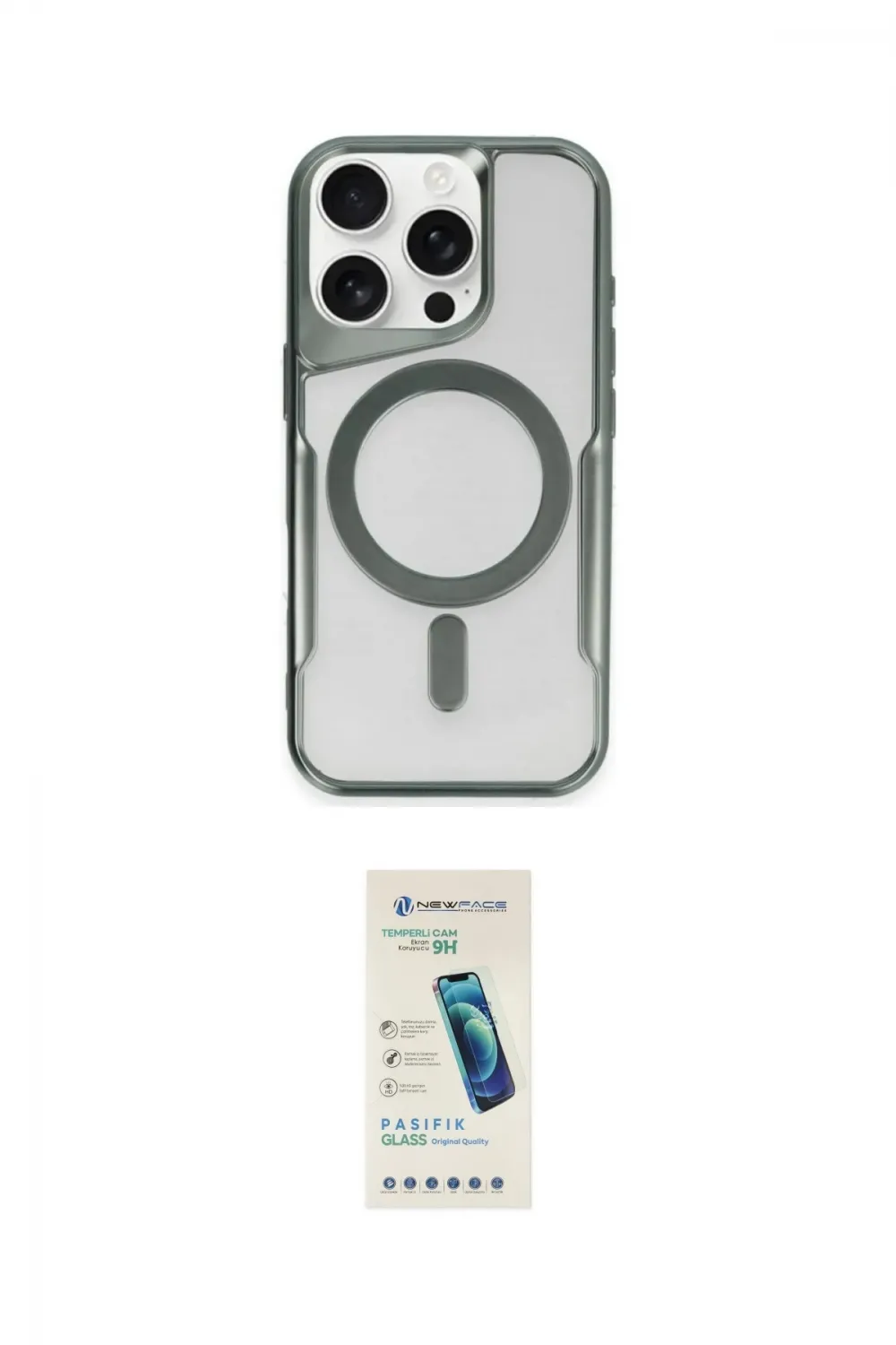 ieg™ iPhone 12 Kılıf Yadigar Klasik Özel Seri - Şeffaf Pasifik Cam Ekran Koruyucu