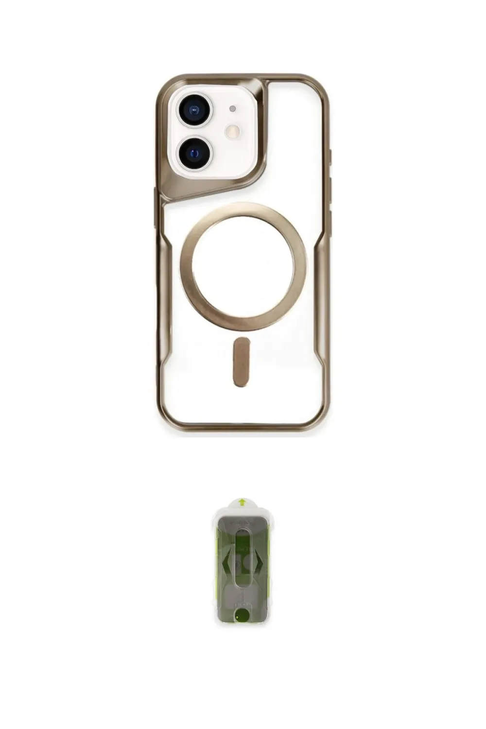 ieg™ iPhone 12 Kılıf Yadigar Klasik Özel Seri - Siyah Joko Magic 5D Hayalet Cam
