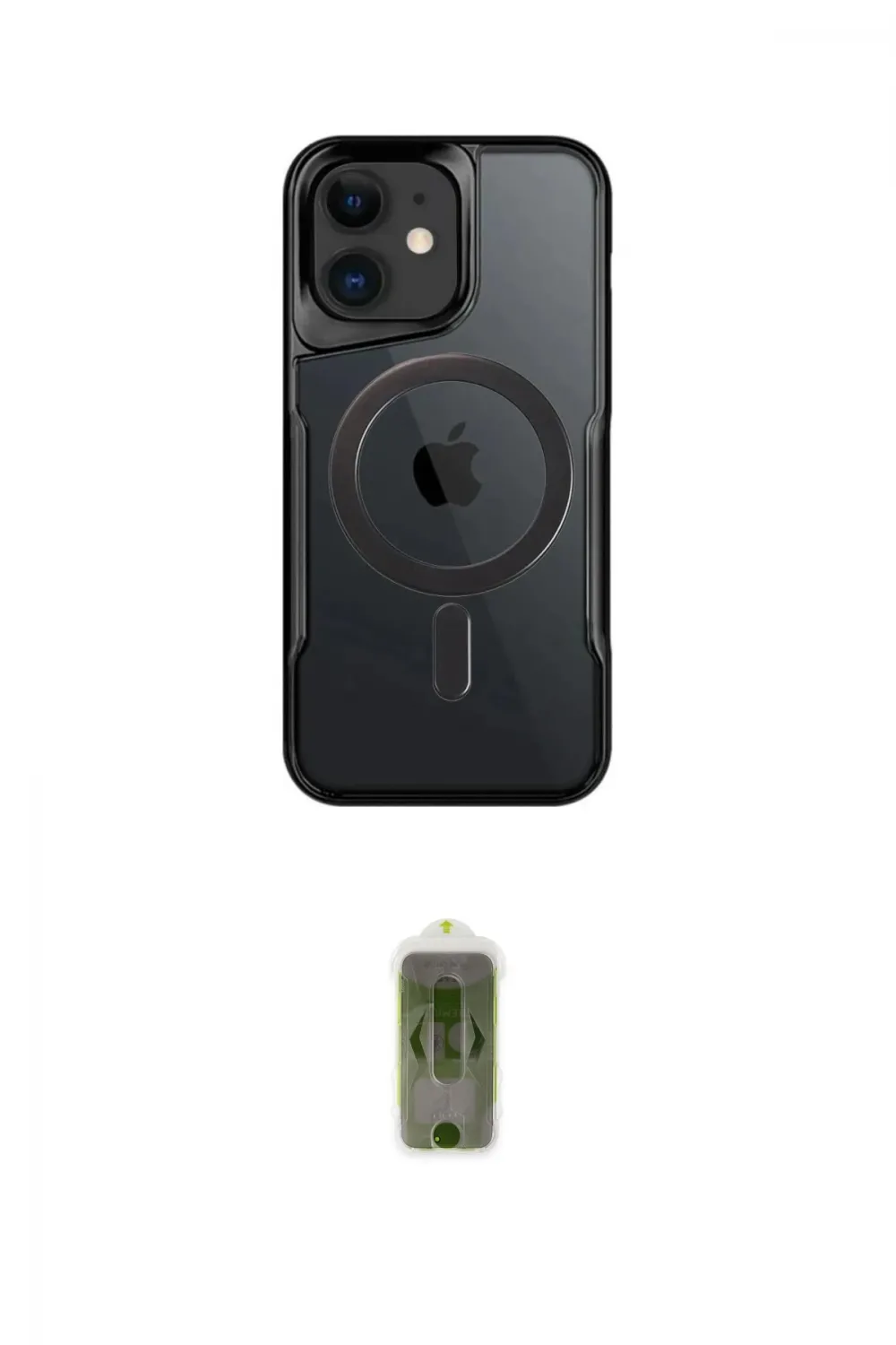 ieg™ iPhone 12 Kılıf Yadigar Klasik Özel Seri - Siyah Joko Magic 5D Hayalet Cam