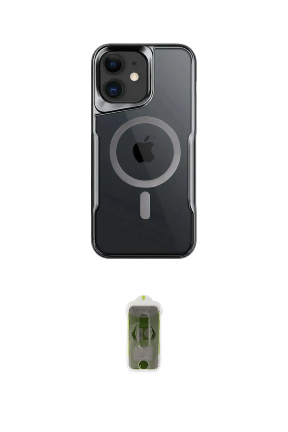 ieg™ iPhone 12 Kılıf Yadigar Klasik Özel Seri - Siyah Joko Magic 5D Hayalet Cam