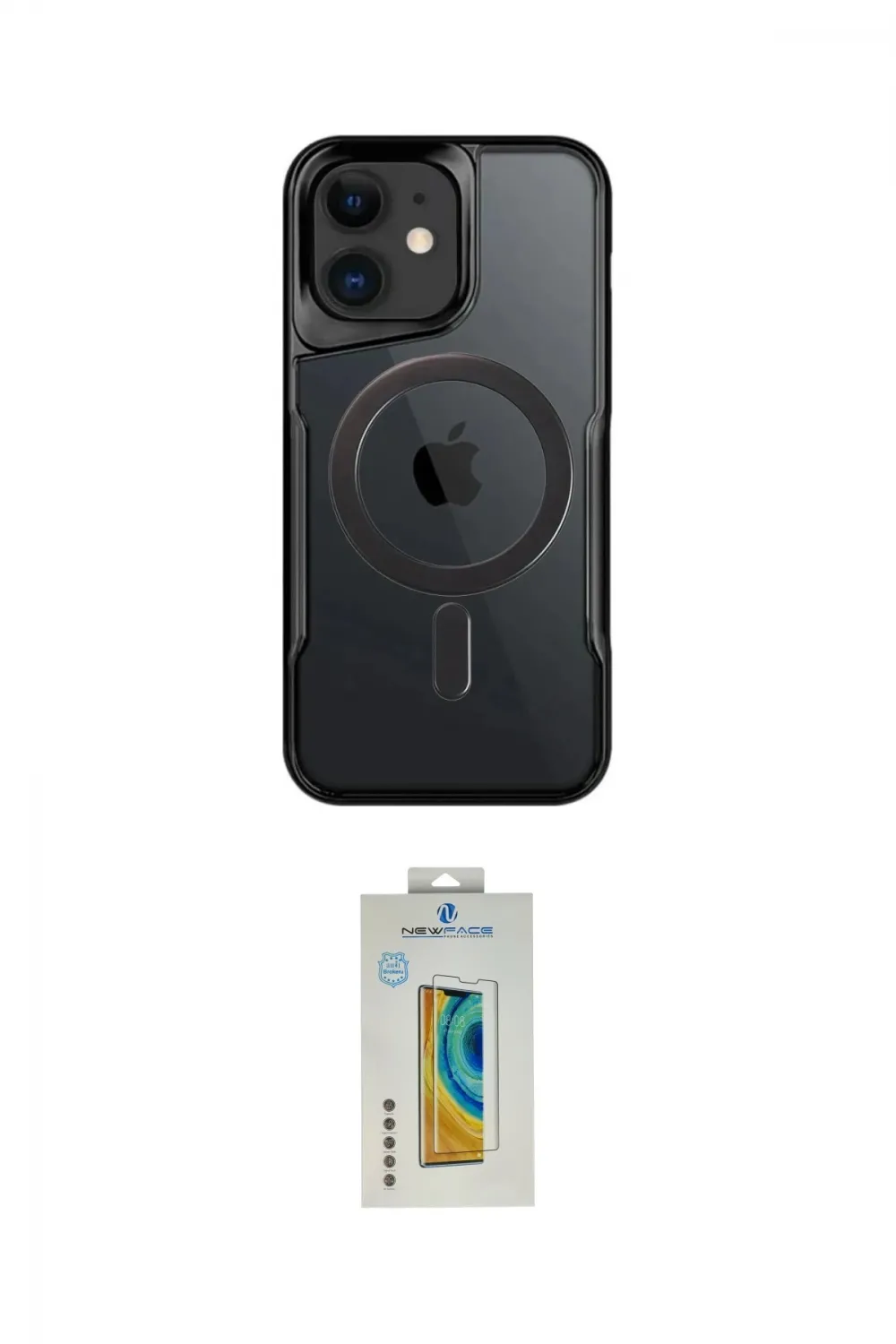 ieg™ iPhone 12 Kılıf Yadigar Klasik Özel Seri - Siyah Polymer Nano Ekran Koruyucu