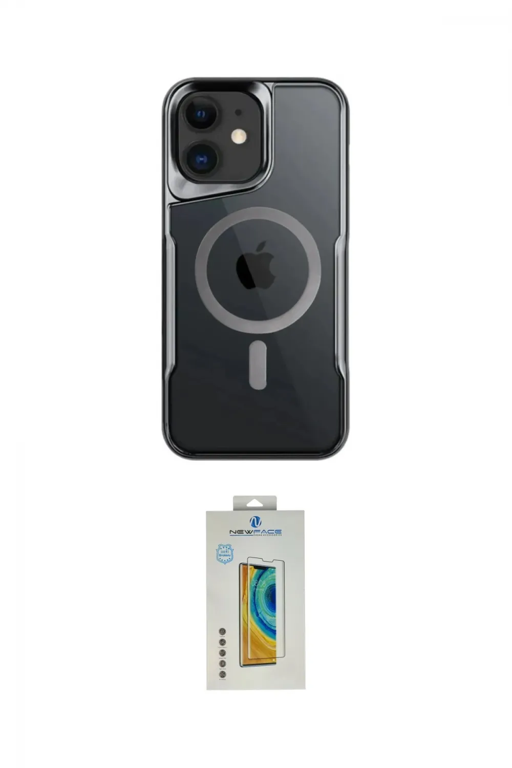 ieg™ iPhone 12 Kılıf Yadigar Klasik Özel Seri - Siyah Polymer Nano Ekran Koruyucu