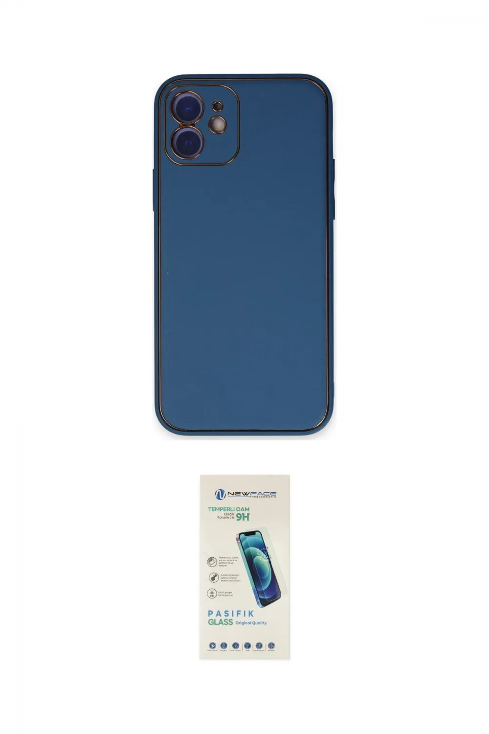 ieg™ iPhone 12 Kılıf Yadigar Klasik - Şeffaf Pasifik Cam Ekran Koruyucu