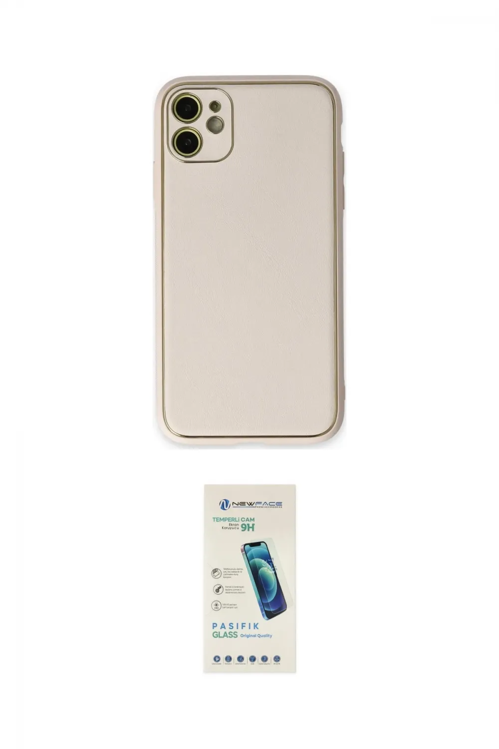ieg™ iPhone 12 Kılıf Yadigar Klasik - Şeffaf Pasifik Cam Ekran Koruyucu