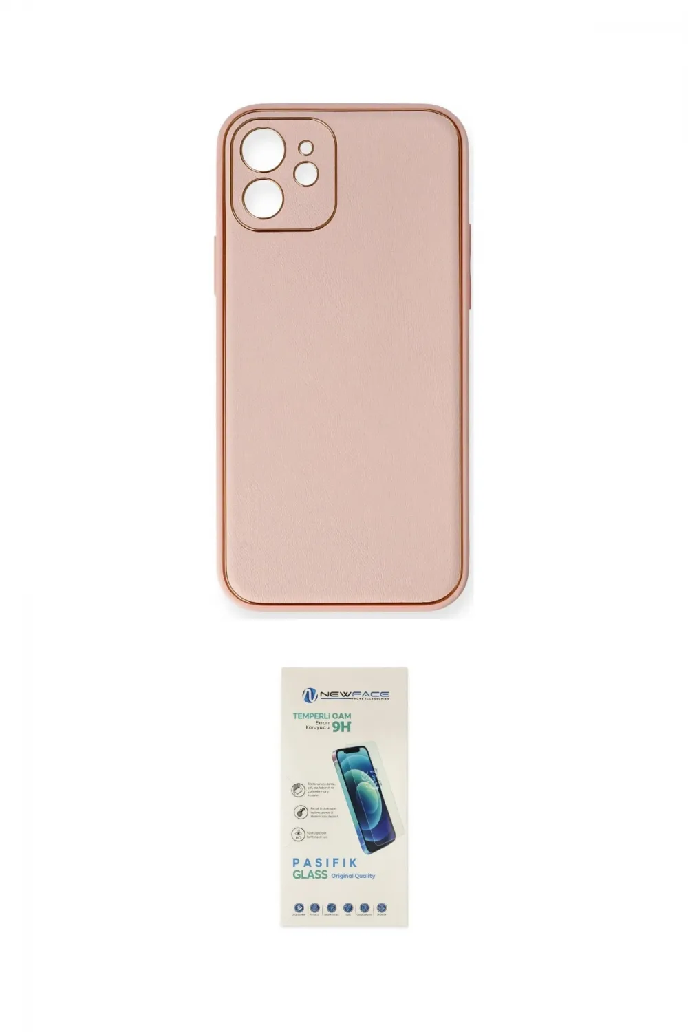 ieg™ iPhone 12 Kılıf Yadigar Klasik - Şeffaf Pasifik Cam Ekran Koruyucu