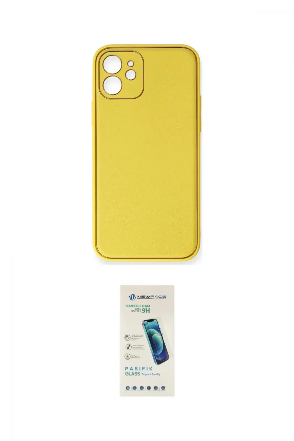 ieg™ iPhone 12 Kılıf Yadigar Klasik - Şeffaf Pasifik Cam Ekran Koruyucu