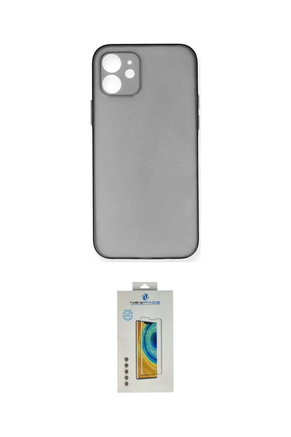 ieg™ iPhone 12 Kılıf Yadigar Yansıma Serisi - Siyah Polymer Nano Ekran Koruyucu