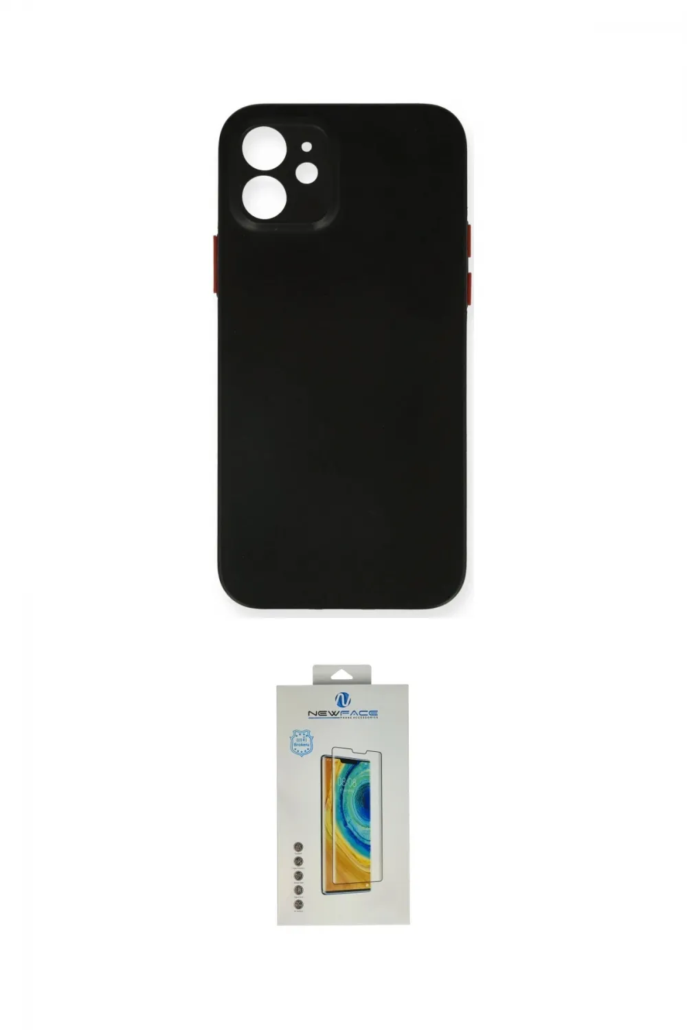 ieg™ iPhone 12 Kılıf Yadigar Yansıma Serisi - Siyah Polymer Nano Ekran Koruyucu
