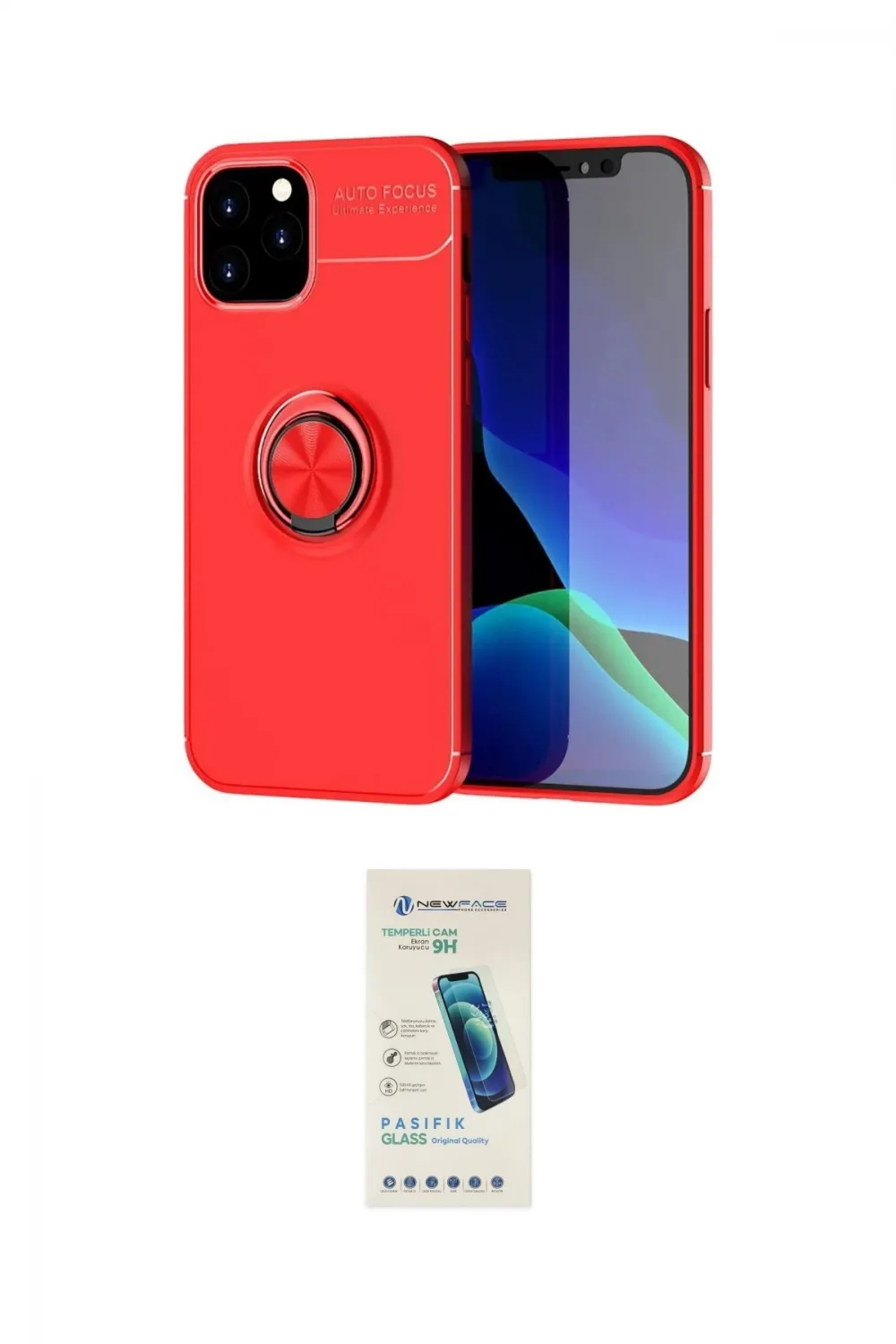 ieg™ iPhone 12 Kılıf Yankı Form Prime - Şeffaf Pasifik Cam Ekran Koruyucu