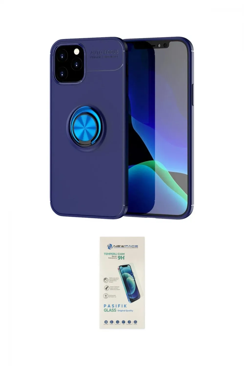 ieg™ iPhone 12 Kılıf Yankı Form Prime - Şeffaf Pasifik Cam Ekran Koruyucu