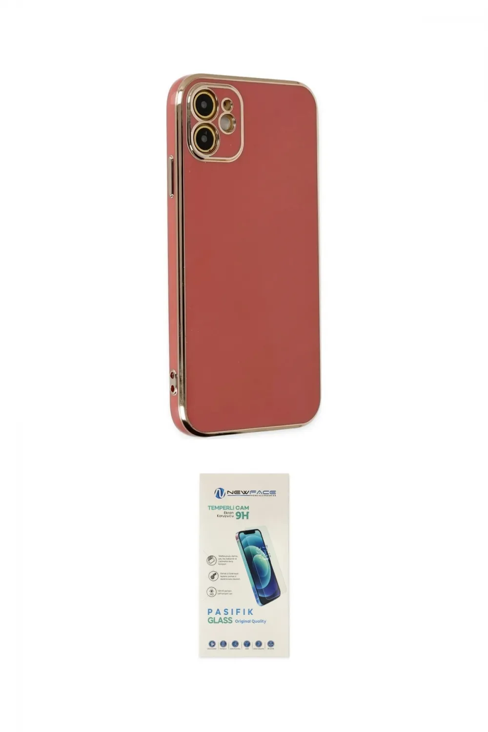 ieg™ iPhone 12 Kılıf Yankı Serisi - Şeffaf Pasifik Cam Ekran Koruyucu