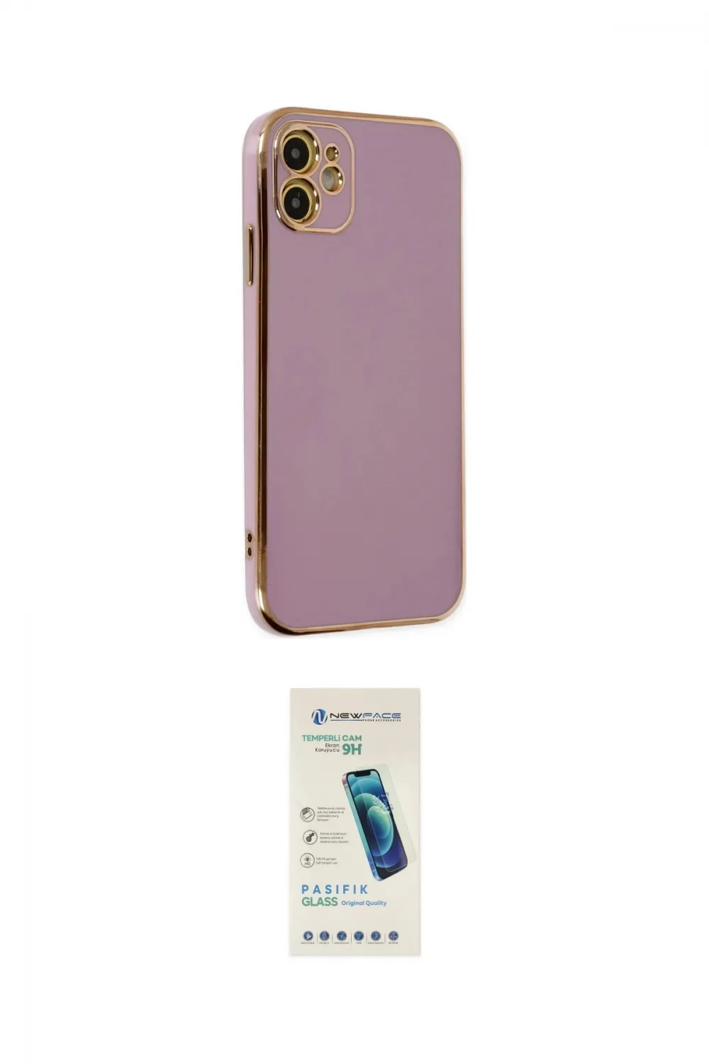 ieg™ iPhone 12 Kılıf Yankı Serisi - Şeffaf Pasifik Cam Ekran Koruyucu