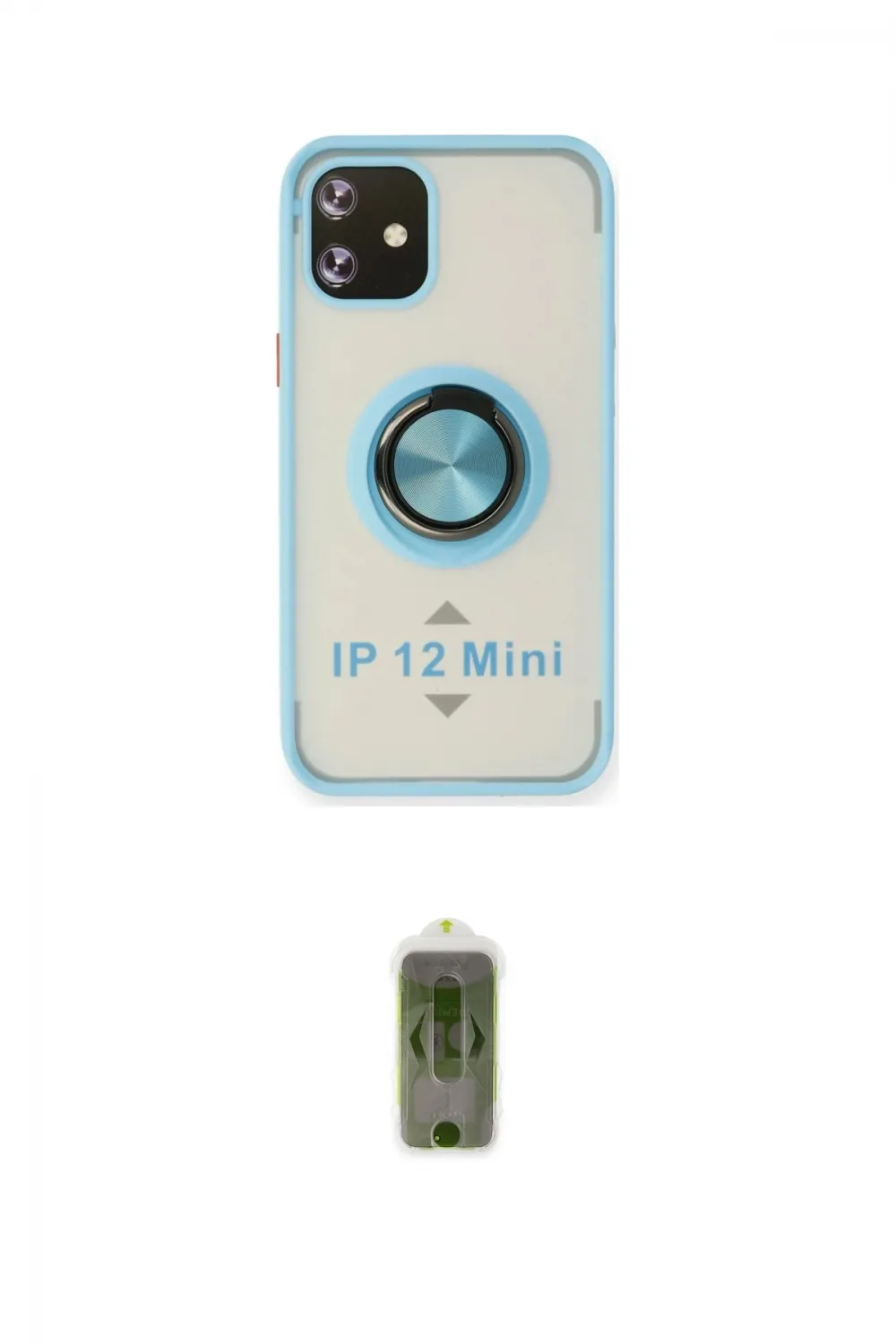 ieg™ iPhone 12 Kılıf Yörünge Çizgi - Siyah Joko Magic 5D Hayalet Cam