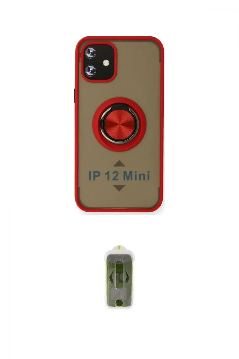 ieg™ iPhone 12 Kılıf Yörünge Çizgi - Siyah Joko Magic 5D Hayalet Cam