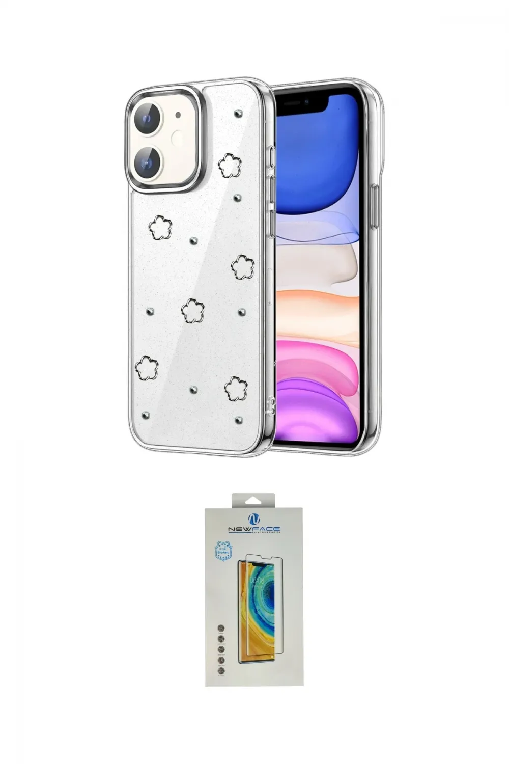 ieg™ iPhone 12 Kılıf Yörünge Form - Siyah Polymer Nano Ekran Koruyucu