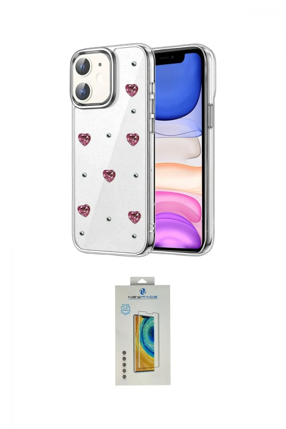 ieg™ iPhone 12 Kılıf Yörünge Form - Siyah Polymer Nano Ekran Koruyucu