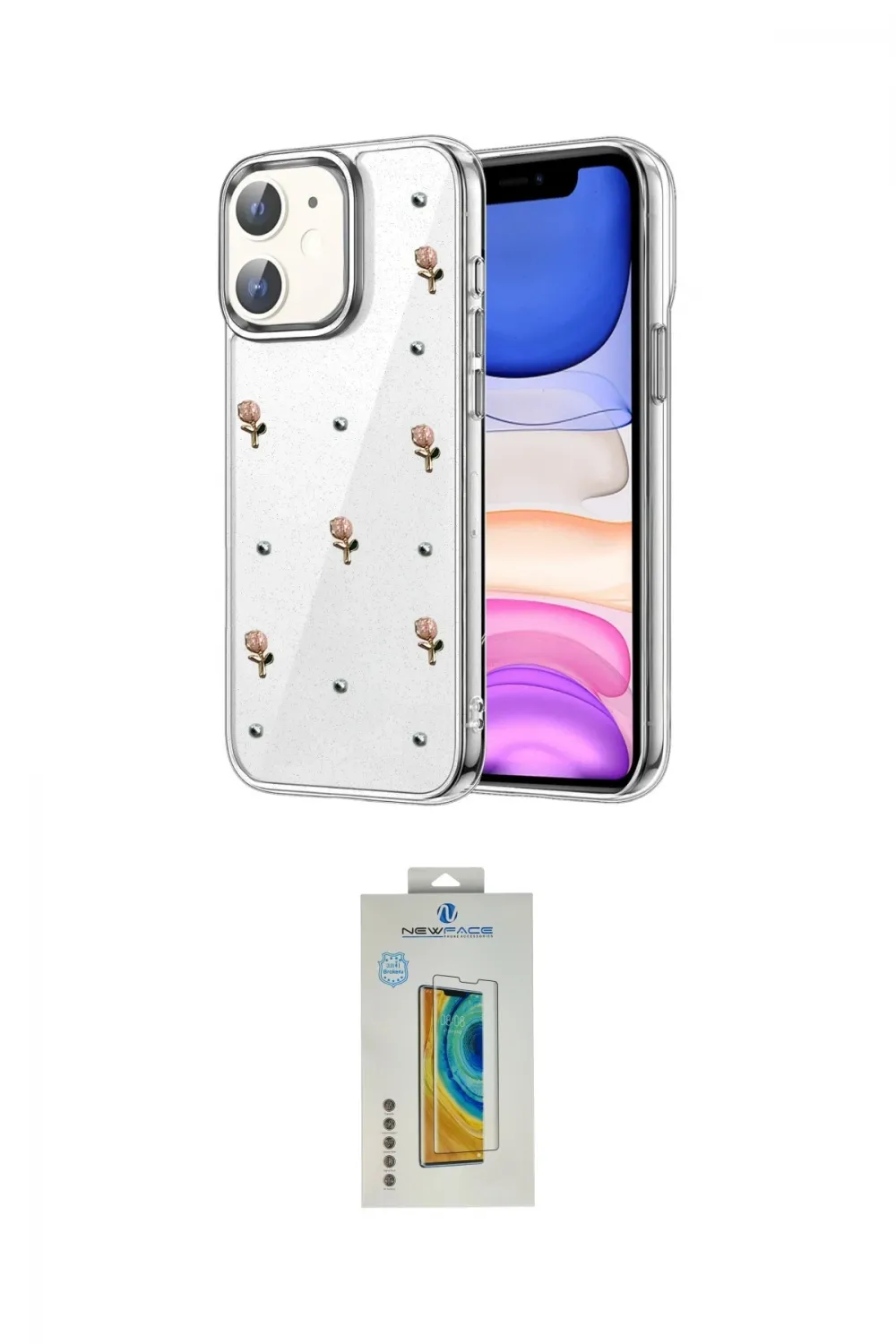 ieg™ iPhone 12 Kılıf Yörünge Form - Siyah Polymer Nano Ekran Koruyucu