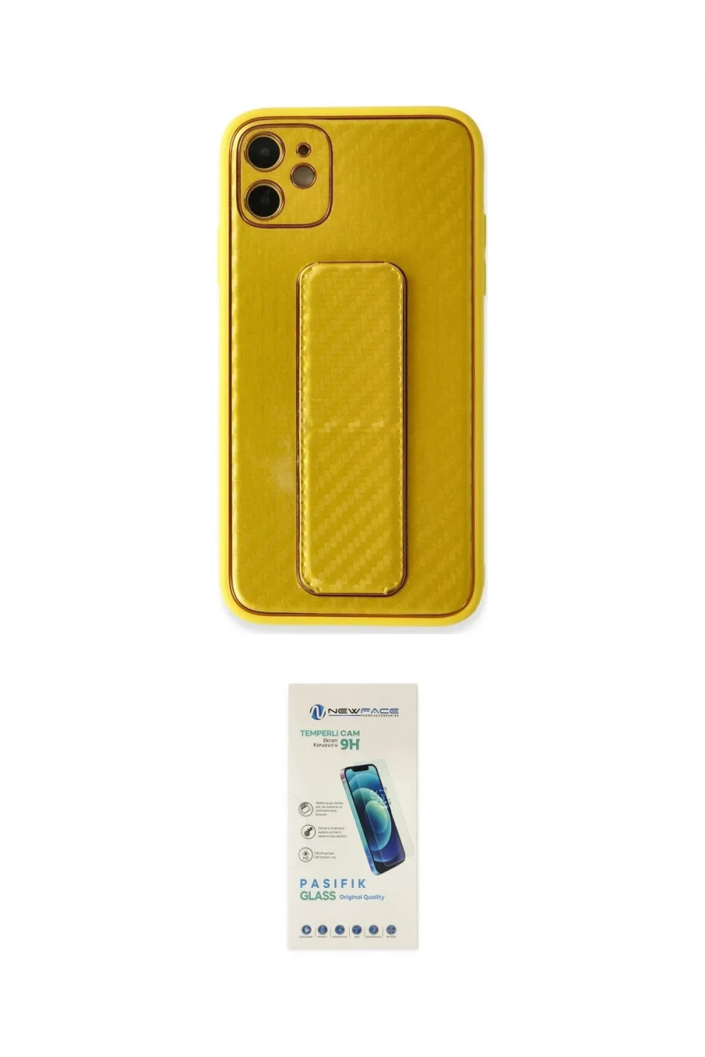 ieg™ iPhone 12 Kılıf Yörünge Yansıma - Şeffaf Pasifik Cam Ekran Koruyucu